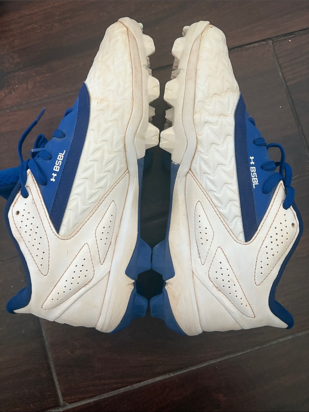 Under Armour Kids Blue and White Athletic Sneakers